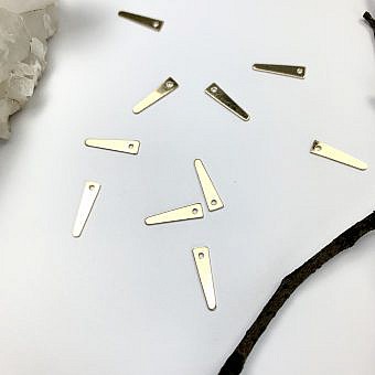 Small Triangle Icicle Spike Stamping Disc Blanks 14kt Gold Filled - Pendants Charms
