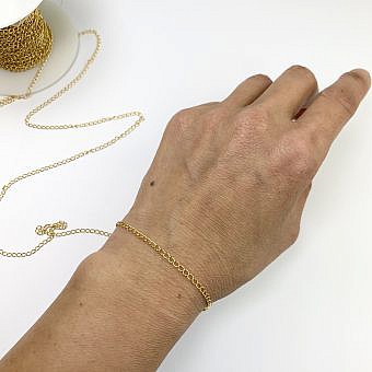 Alternative view of 2mm Curb Chain By the Meter 14kt Gold Filled