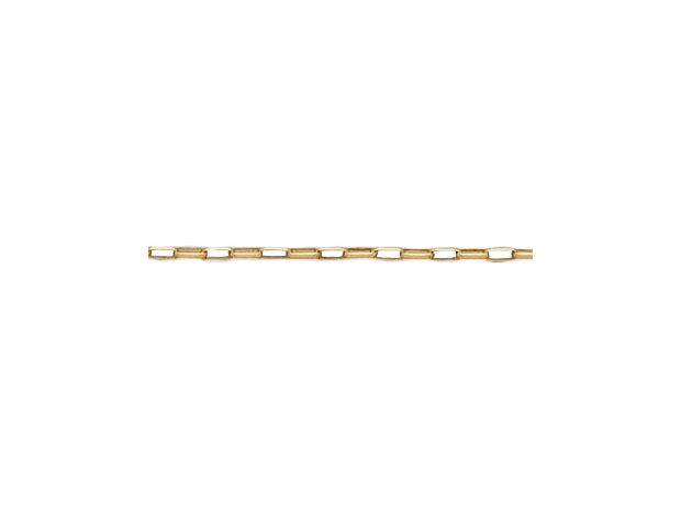 1.45mm Rectangle Paperclip Chain By the Meter 14kt Gold Filled - Image 17