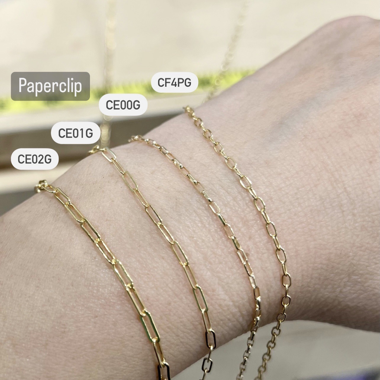 2.5mm Heavy Rectangle Paperclip Chain By the Meter 14kt Gold Filled - Image 7