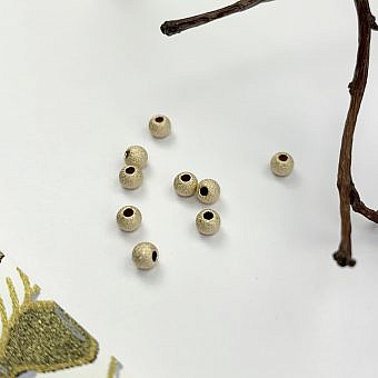 3mm Seamless Round Stardust Beads 14kt Gold Filled