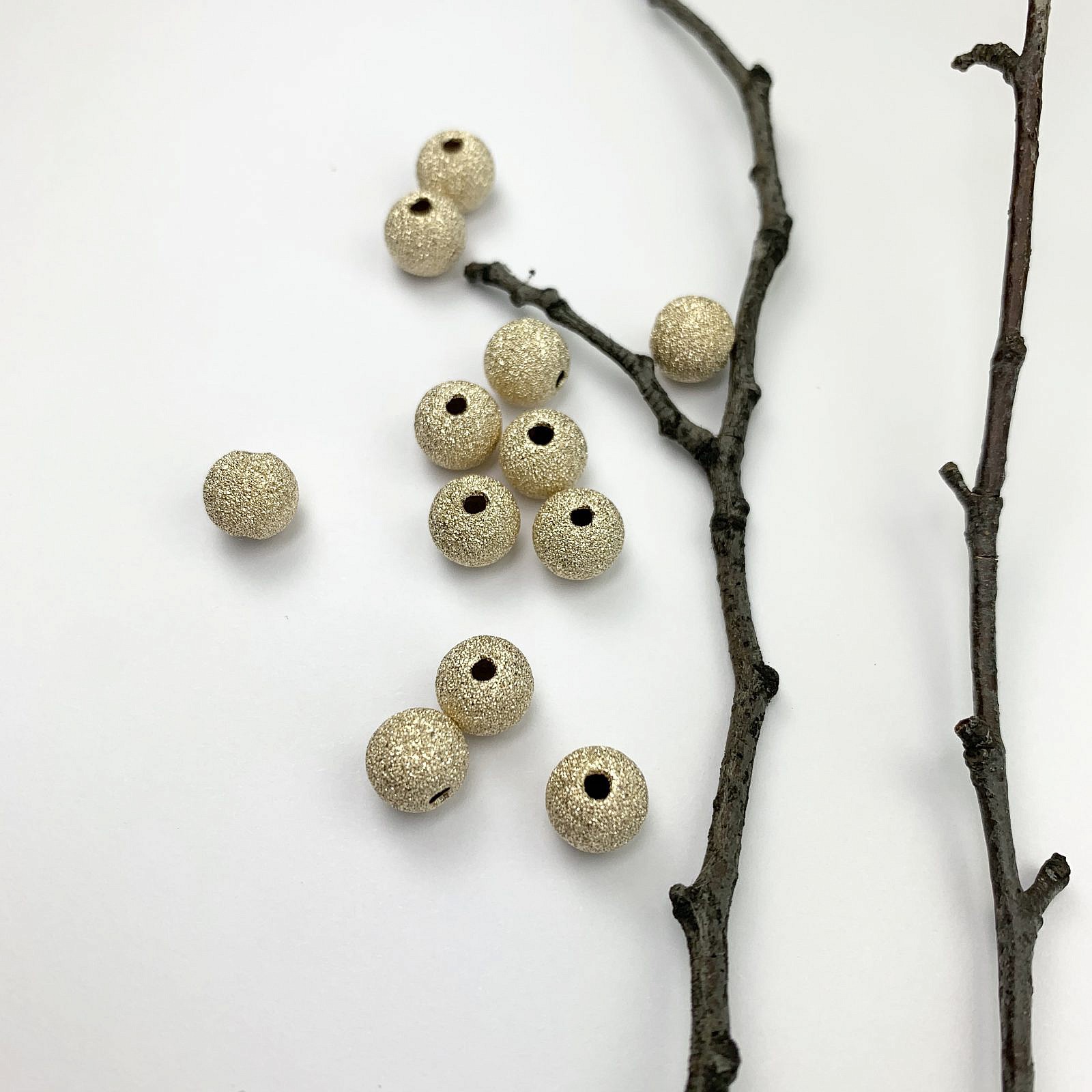 8mm Seamless Round Stardust Beads 14kt Gold Filled