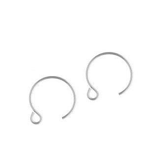 Alternative view of Circle Hook Earrings Sterling Silver .925