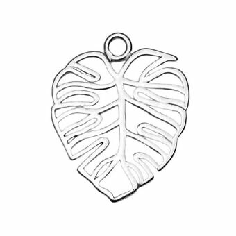 Large Monstera Leaf Sterling Silver .925 Amoracast - Pendants Charms