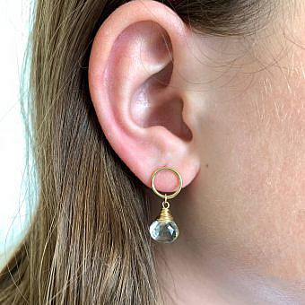 Alternative view of 10mm Infinity Circle Studs 14kt Gold Filled