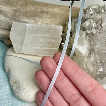 Alternative view of 3.5mm Mokuba Soft Baby Blue Knitting / Embroidery Ribbon