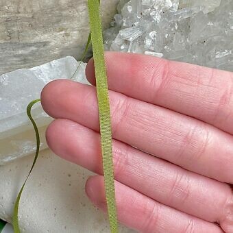 Alternative view of 3.5mm Mokuba Grass Green Knitting / Embroidery Ribbon