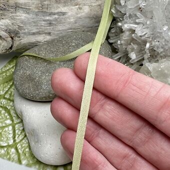 Alternative view of 3.5mm Mokuba Spring Green Knitting / Embroidery Ribbon