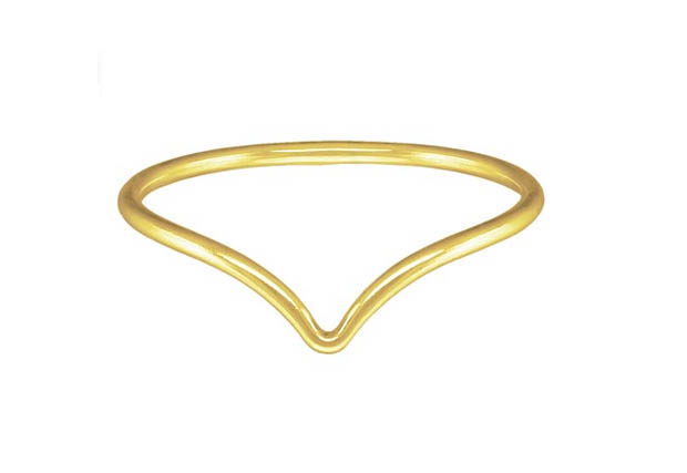 Chevron Stacking Ring 14kt Gold Filled Size 7 - Image 6