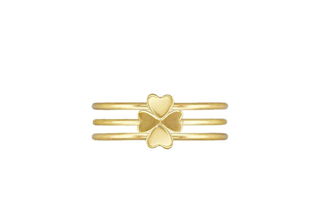 Mini Heart Stacking Ring 14kt Gold Filled Size 5 - Image 3