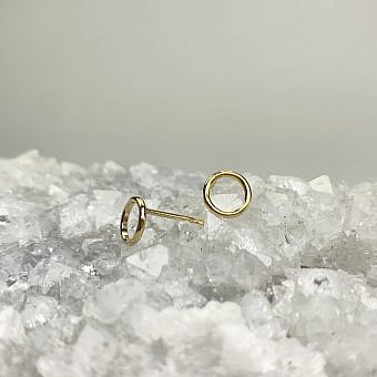 7mm Infinity Circle Studs Earrings 14kt Gold Filled