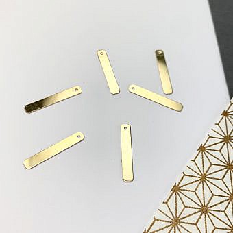 Medium Rounded Rectangle Bar Stamping Disc Blanks 14kt Gold Filled - Pendants