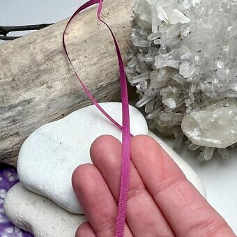 Alternative view of 3.5mm Mokuba Raspberry Knitting / Embroidery Ribbon