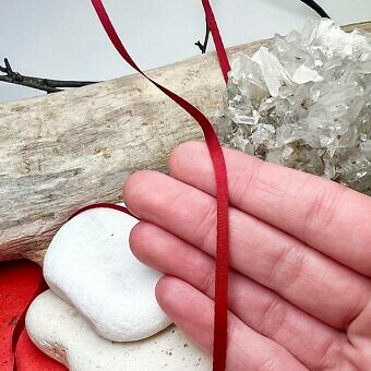 Alternative view of 3.5mm Mokuba Medium Red Knitting / Embroidery Ribbon