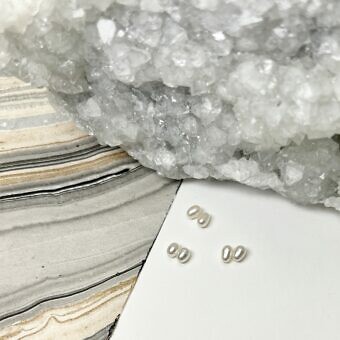 4x3mm Natural White Rice Freshwater Pearls Paired Beads