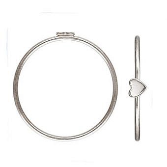 Alternative view of Mini Heart Stacking Ring Sterling Silver .925 Size 5