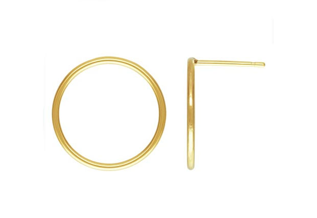 15mm Infinity Circle Studs Earrings 14kt Gold Filled - Image 4