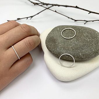 Rope Twist Stacking Ring Sterling Silver .925 Size 5