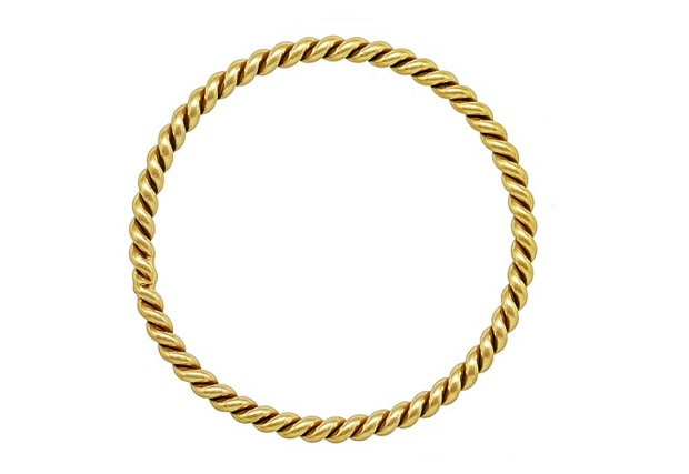 Rope Twist Stacking Ring 14kt Gold Filled Size 5 - Image 5