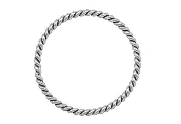 Rope Twist Stacking Ring Sterling Silver .925 Size 5 - Image 3