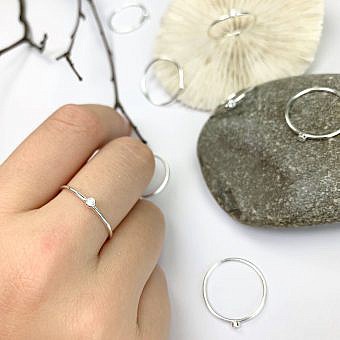 tiny round bezel ring
