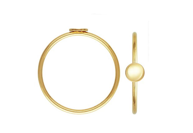 Full Moon 4mm Disc Stacking Ring 14kt Gold Filled Size 5 - Image 3