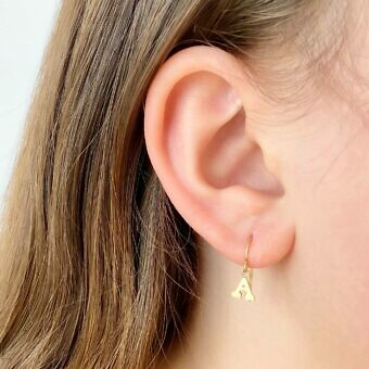Alternative view of Letter D Initials Cut-Out Disc 14kt Gold Filled - Pendants Charms