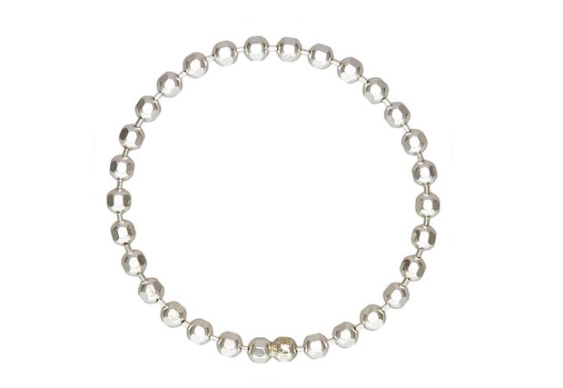 Faceted Bead Chain Stacking Ring Sterling Silver .925 Size 5.75-6.25 - Image 4