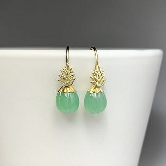 Alternative view of Pineapple Crown Effortless Hooks Earrings Sterling Silver .925 Amoracast