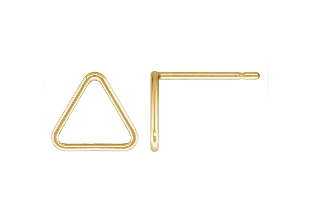 Prism Triangle Bubble Studs Earrings 14kt Gold Filled - Image 5