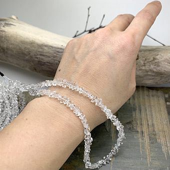 Alternative view of 3.5x4.5mm Double Terminated Clear Herkimer Diamond Quartz Beads