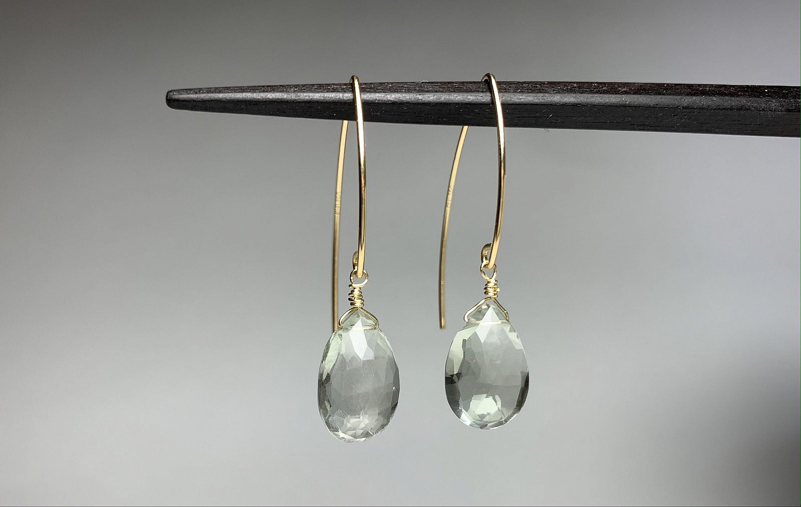 Large Marquise Hook Earrings Sterling Silver .925 - Image 4