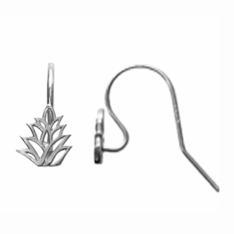 Pineapple Crown Effortless Hooks Earrings Sterling Silver .925 Amoracast