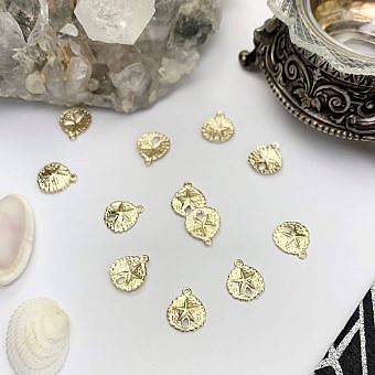 Sand Dollar 14kt Gold Filled - Connectors Pendants Charms