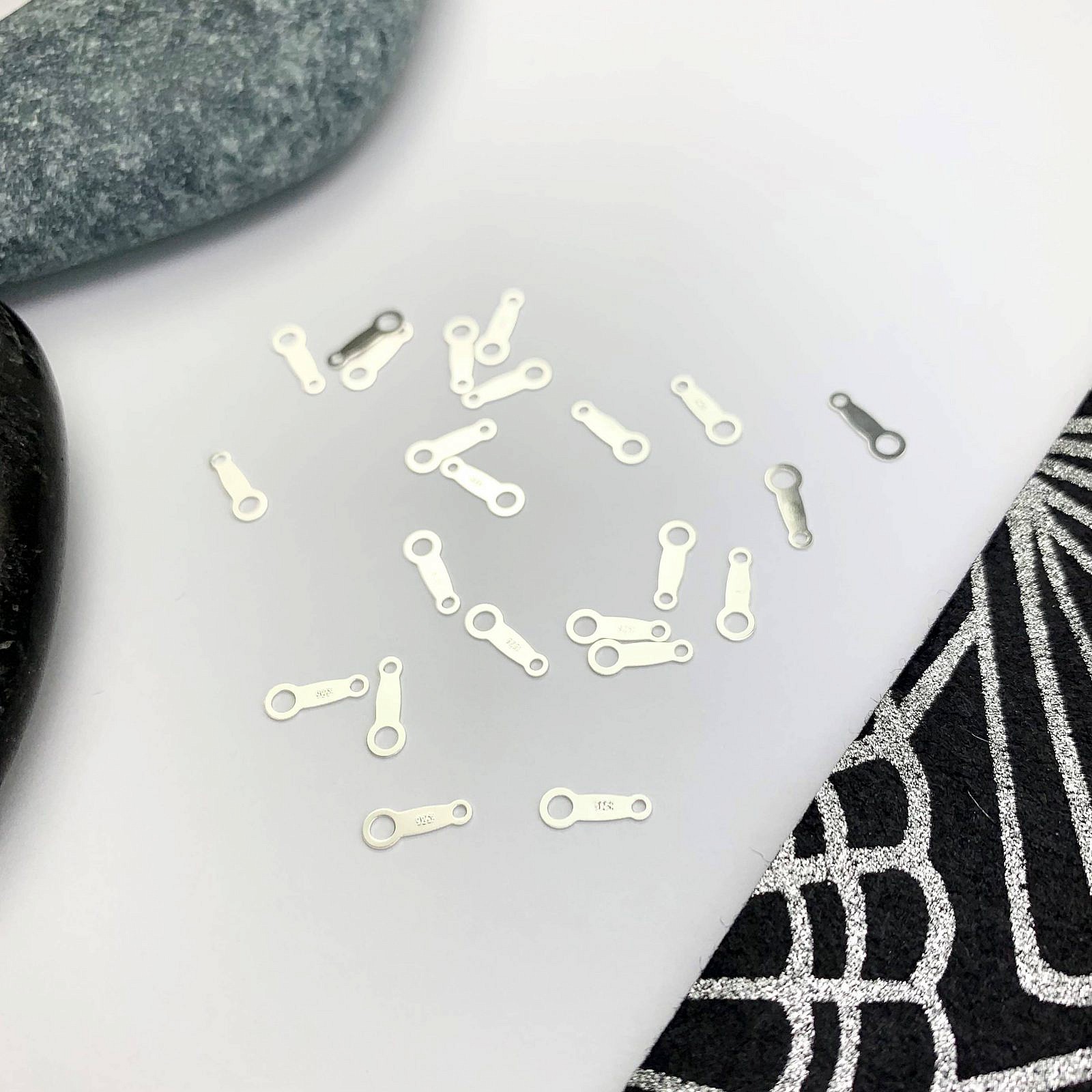 Oval Quality Tags Sterling Silver .925 - Connectors