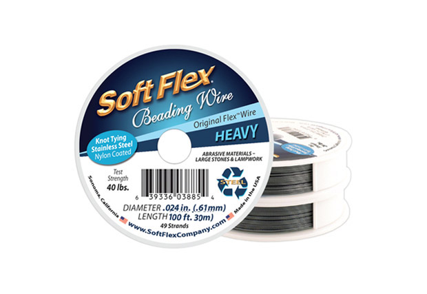 100 ft Spool – Soft Flex Heavy Beading Wire Satin Silver
