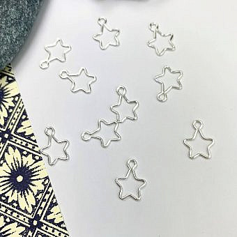 Mini Star Bubble with Loop Sterling Silver .925 - Pendants Charms