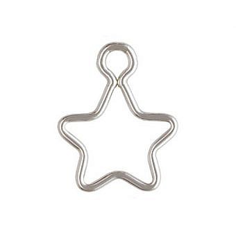 Alternative view of Mini Star Bubble with Loop Sterling Silver .925 - Pendants Charms