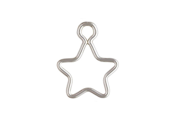 Mini Star Bubble with Loop Sterling Silver .925 - Pendants Charms - Image 2