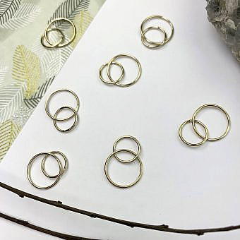 Extra Large Infinity Double Loops 14kt Gold Filled - Connectors Pendants Charms