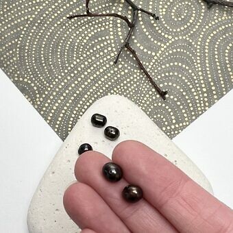 Alternative view of 6.5x7.5mm Dyed Dark Bronze Potato Freshwater Pearls Paired Beads