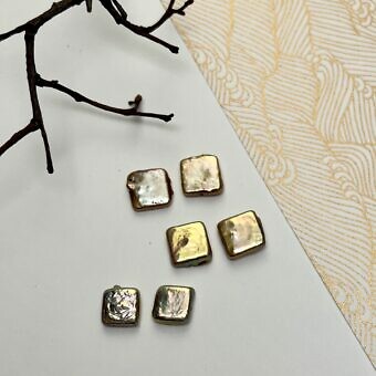 bronze square pearls