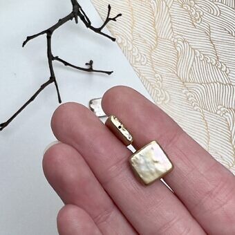 Alternative view of 10x10.5mm Dyed Bronze Square Freshwater Pearls Paired Beads