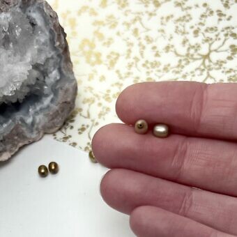 Alternative view of 3.5x4.5mm Dyed Bronze Rice Freshwater Pearls Paired Beads