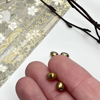 Alternative view of 4.5x5.5mm Dyed Bronze Green Potato Freshwater Pearls Paired Beads
