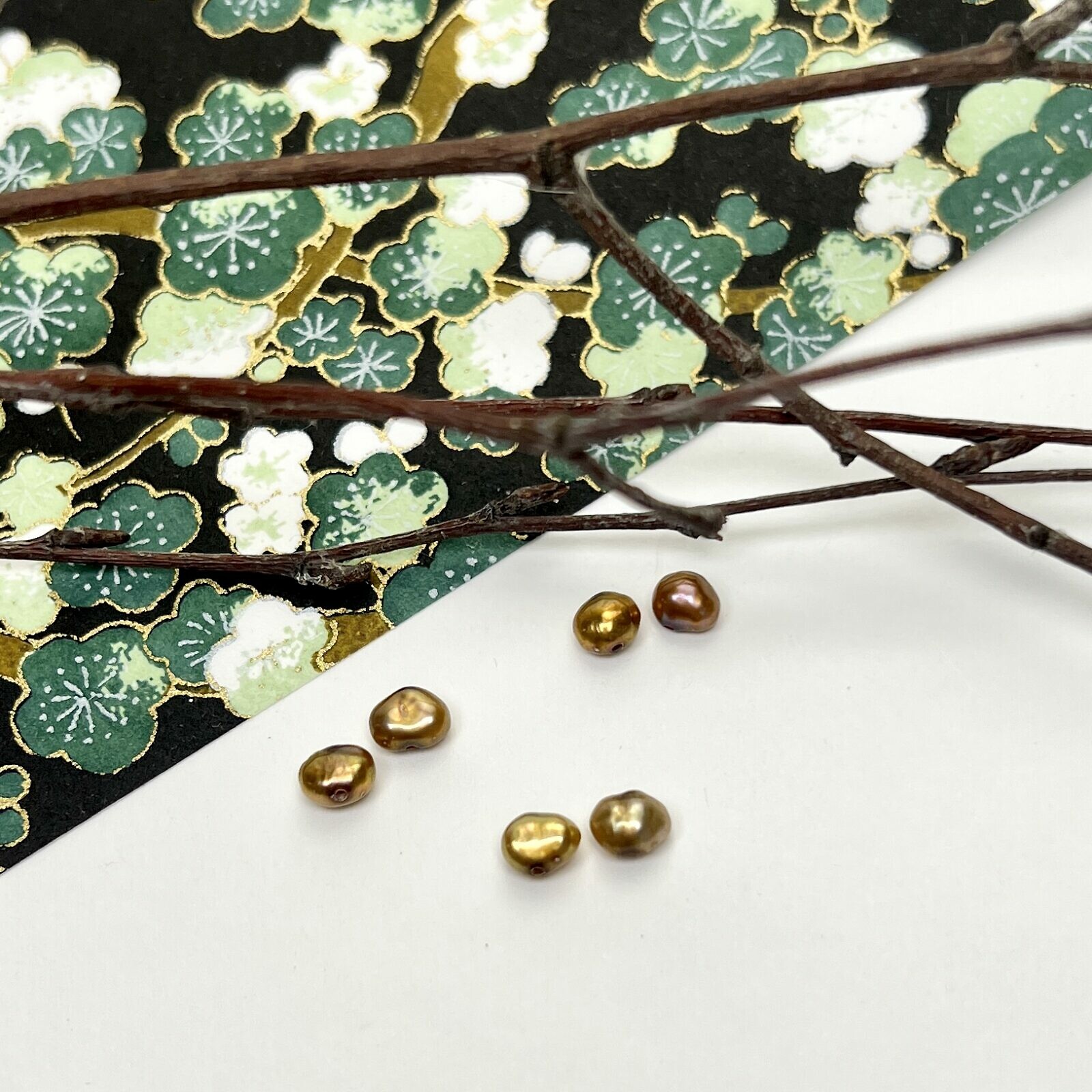 Brown Paired Pearls