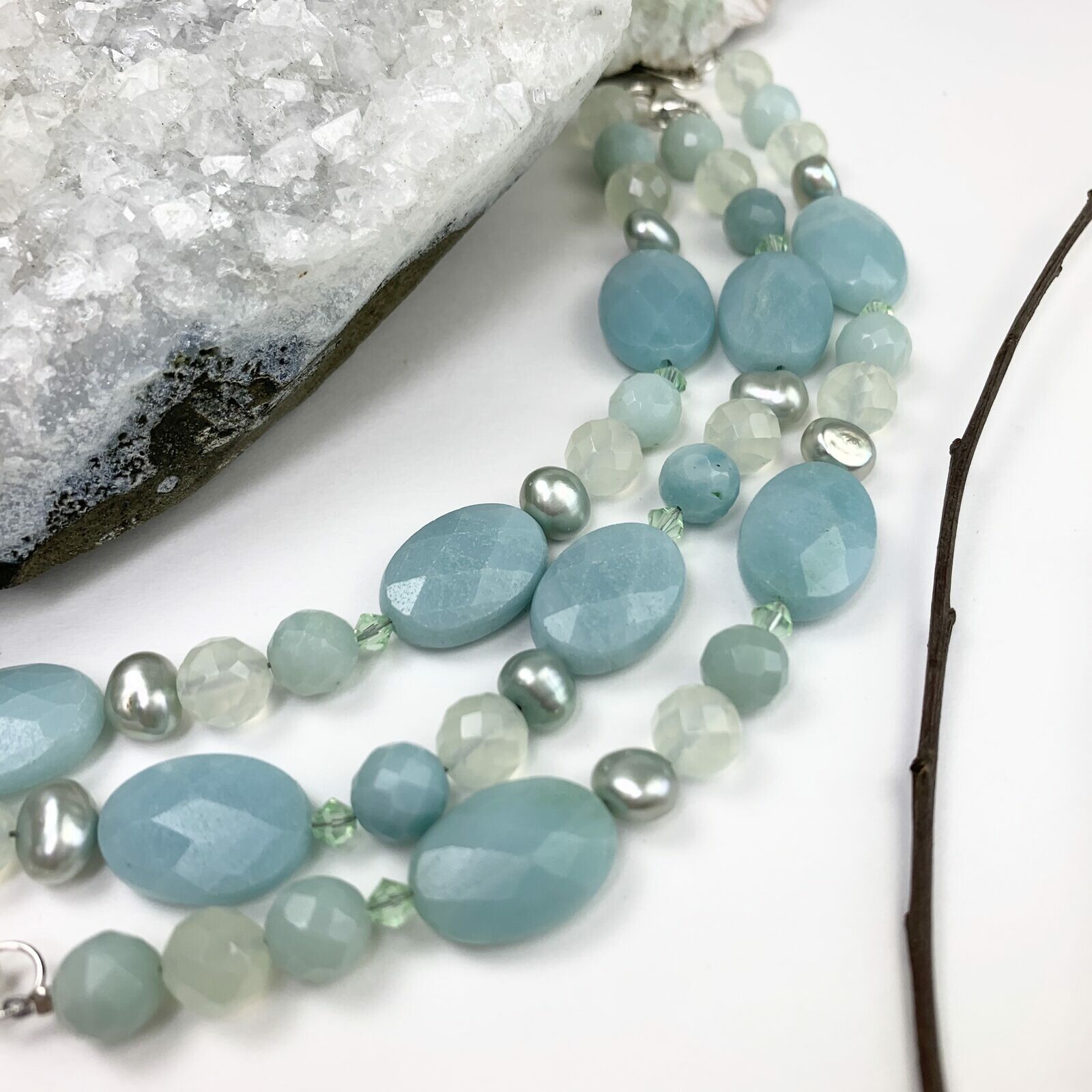 7x7.5mm Dyed Green Tea Nugget Freshwater Pearls Paired Beads - Image 3