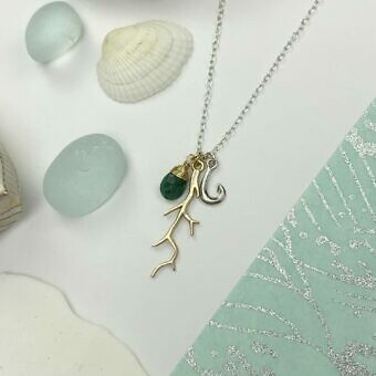 Alternative view of Maori Fish Hook Brushed 14kt Gold Vermeille Amoracast - Pendants Charms