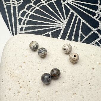 Smooth Jasper paired beads
