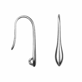 Small Pendulum Marquise with Loop Hook Earrings Sterling Silver .925 Amoracast